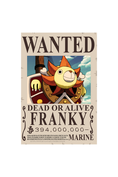 Franky Bounty Wanted Poster