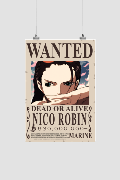 Nico Robin Wanted Bounty Poster