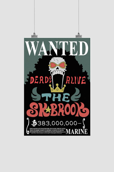 Brook Soul King Wanted Bounty Poster