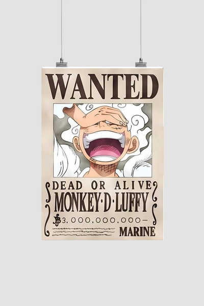 Luffy Gear 5 Wanted Bounty Poster