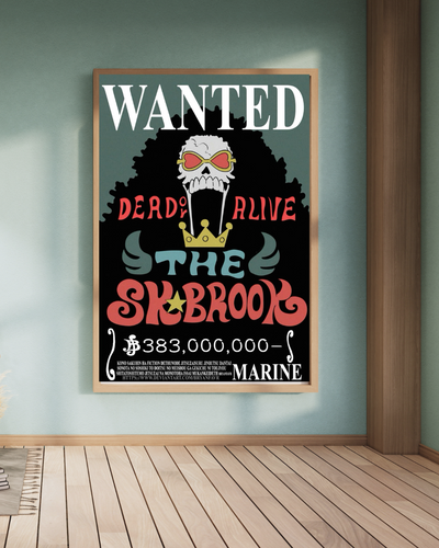 Brook Soul King Wanted Bounty Poster