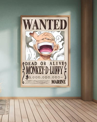 Luffy Gear 5 Wanted Bounty Poster